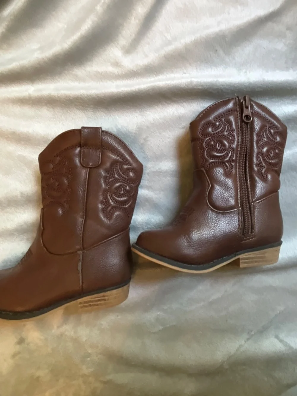 Girls Cowgirl Boots Brown Size 6